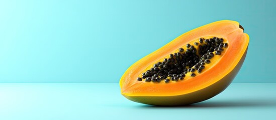 Wall Mural - papaya. with copy space image. Place for adding text or design