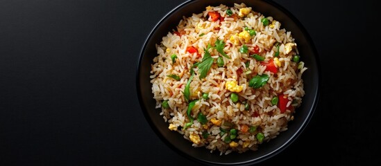 Poster - Chinese cuisine fried rice. with copy space image. Place for adding text or design