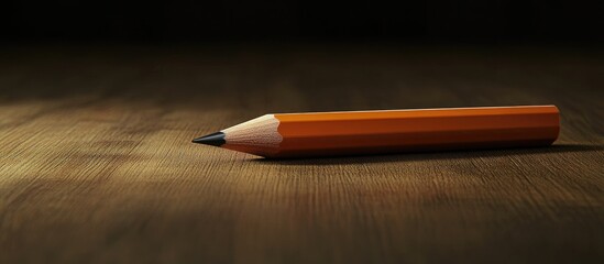Aufkleber - A large pencil placed on the table. with copy space image. Place for adding text or design