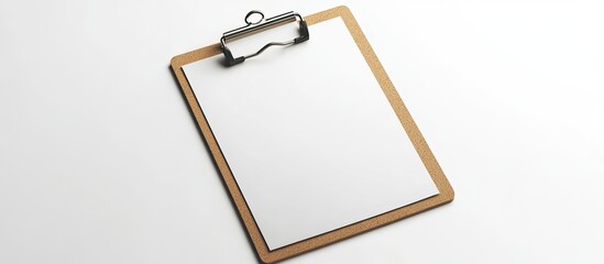 Leinwandbilder - classic clipboard on a white background. with copy space image. Place for adding text or design