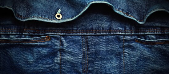 Poster - Textured background of blue denim jeans. with copy space image. Place for adding text or design