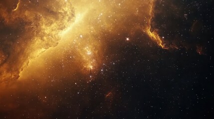 Wall Mural - cosmic clouds of gold and stars in the milky way