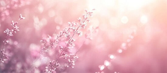 Aufkleber - Unfocused summer backdrop in pink tones with sunlight High quality image. with copy space image. Place for adding text or design