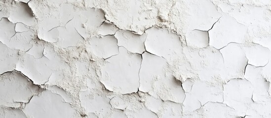 Leinwandbilder - Background texture Surface featuring white aged cracked paint Top view Copy space