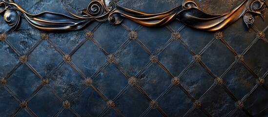 Poster - Slate featuring ribbons with a Bavarian diamond design. with copy space image. Place for adding text or design