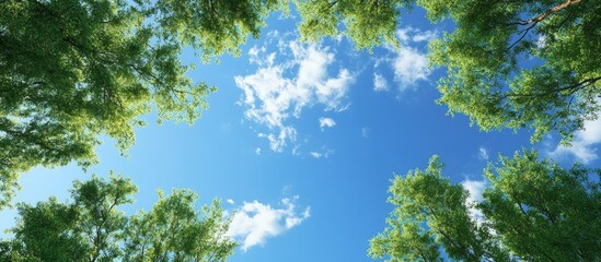Aufkleber - Trees the sky and an area for copy