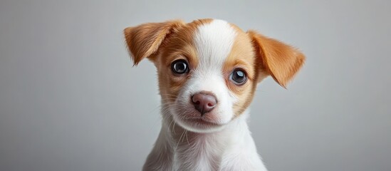 Aufkleber - Charming little puppy gazing at the camera. with copy space image. Place for adding text or design