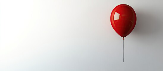 Aufkleber - red balloon against a white background. with copy space image. Place for adding text or design