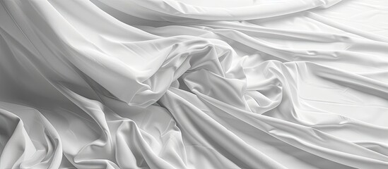 Aufkleber - Abstract white fabric backdrop with copyspace