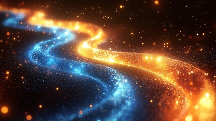 Poster - Vividly colored, dynamic motion graphics featuring glowing and abstract shapes