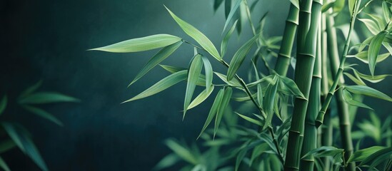 Aufkleber - young bamboo. with copy space image. Place for adding text or design