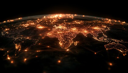Poster - Abstract illustration of global network
