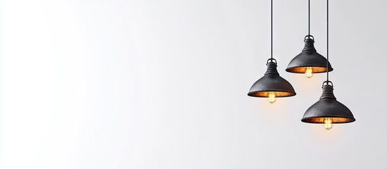 Aufkleber - Hanging lamps isolated against a white background with copy space for design Clipping path