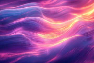 Fototapete - The swirling colors of pink, blue, and orange against a dark background form a captivating wave-like pattern, evoking a sense of motion and fluidity