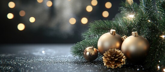 Poster - Homemade project for Christmas ornaments. with copy space image. Place for adding text or design