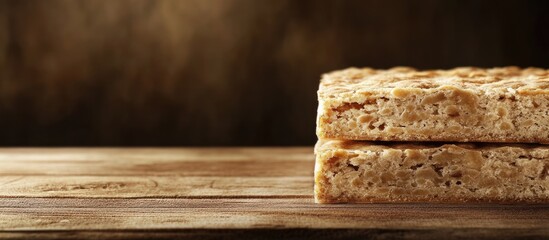 Poster - Row of fermented soybean cake. with copy space image. Place for adding text or design