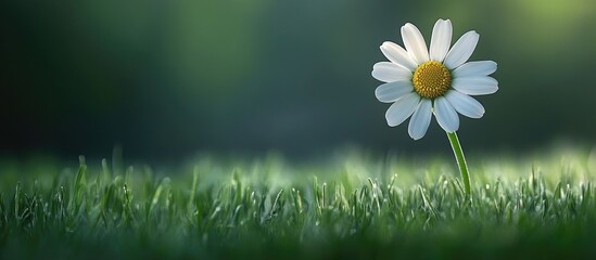 Aufkleber - A close up shot of a lawn daisy blooming. with copy space image. Place for adding text or design