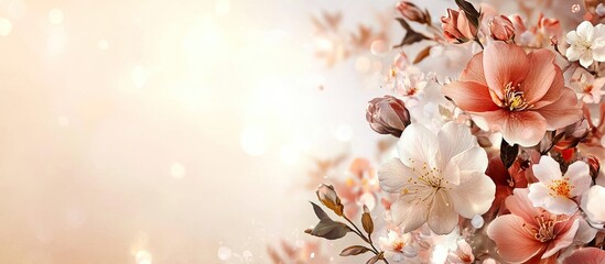 Leinwandbilder - wedding floral background. with copy space image. Place for adding text or design