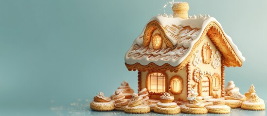Poster - A biscuit house. with copy space image. Place for adding text or design