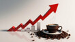 © Tanakorn - Red arrow chart graph symbolizes growth and success in coffee industry