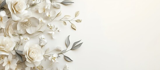 Wall Mural - wedding floral background. with copy space image. Place for adding text or design