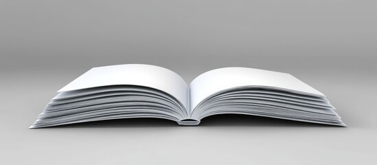Poster - Stack of open book featuring blank white pages Clipping path included. with copy space image. Place for adding text or design