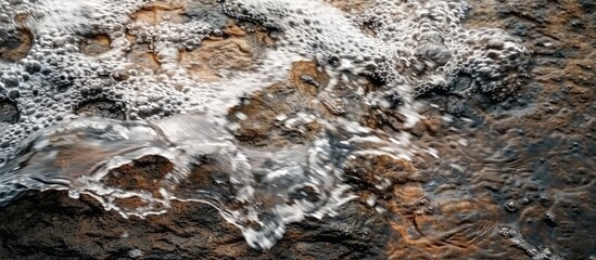 Aufkleber - Abstract background for design featuring water splashes on rock Natural backdrop with appealing texture in light gray Stone surface Ample copyspace for text or images