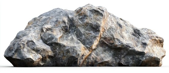 Aufkleber - Large rock isolated on white It includes a clipping path. with copy space image. Place for adding text or design