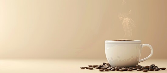 Aufkleber - Image depicting a coffee break. with copy space image. Place for adding text or design