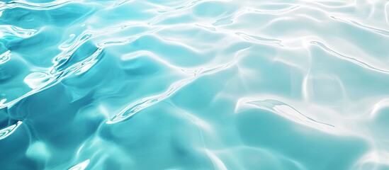 Aufkleber - Swimming pool water surface Abstract backdrop Long banner. with copy space image. Place for adding text or design