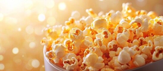 Aufkleber - Popcorn inside the popcorn maker. with copy space image. Place for adding text or design