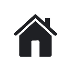 Fototapete - home icon on white background