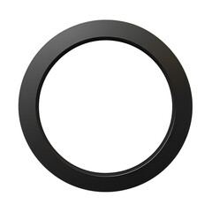 Wall Mural - Minimalist hollow circle design, black on white background, simple geometric shape, modern aesthetic, versatile for various applications