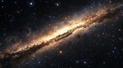 Wall Mural - a spiral galaxy in a starry night sky