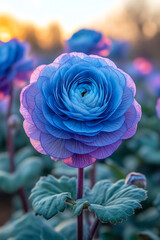 Poster - A tender violet bloom with ruffled petals, set before dappled green highlights that shimmer like spring light,