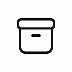 Poster - archive storage box icon vector sign