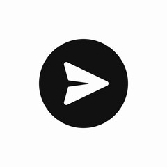 Poster - send button icon vector sign