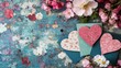 © rookielion - Romantic love-themed cards made as DIY Valentine gifts with poetic designs on a whimsical stationery workspace : Valentine Day Idea