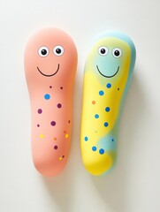 Poster - Cheerful and bright microbes with eyes and smiles bring joy and fun to science learning and exploration in a friendly design. Generative AI