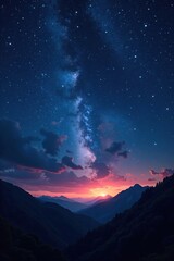 Wall Mural - dark canvas with millions of shining lights in the sky, darkness, night sky