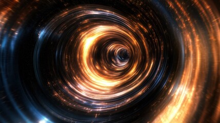 Wall Mural - a brightly lit circular tunnel with swirling light streaks