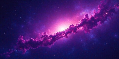 Wall Mural - purple nebula sprawls across the dark canvas of the universe, purple glow, galaxy