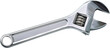 © Jonah Philips - Professional chrome adjustable wrench tool isolated transparent background