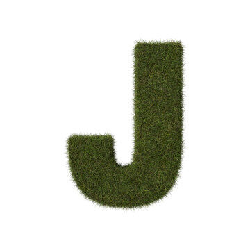 Grass letter J