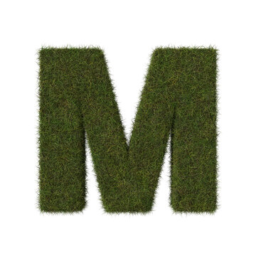 Grass letter M