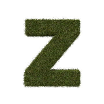 Grass letter Z