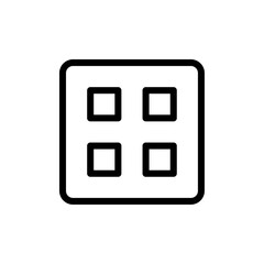 View grid card icon Thin vector set