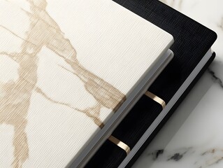 Poster - A sophisticated, minimalist cover design that conveys elegance and modernity through pure forms and textures. The surfaces are smooth and uncluttered, featuring a harmonious blend of soft neutrals or 
