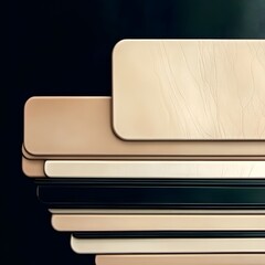 Poster - A sophisticated, minimalist cover design that conveys elegance and modernity through pure forms and textures. The surfaces are smooth and uncluttered, featuring a harmonious blend of soft neutrals or 