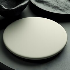 Poster - A sophisticated, minimalist cover design that conveys elegance and modernity through pure forms and textures. The surfaces are smooth and uncluttered, featuring a harmonious blend of soft neutrals or 